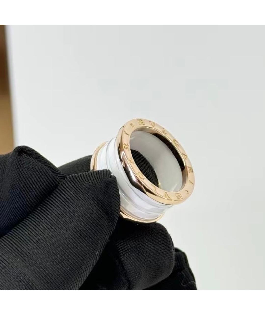 BVLGARI Белое кольцо из розового золота, фото 3