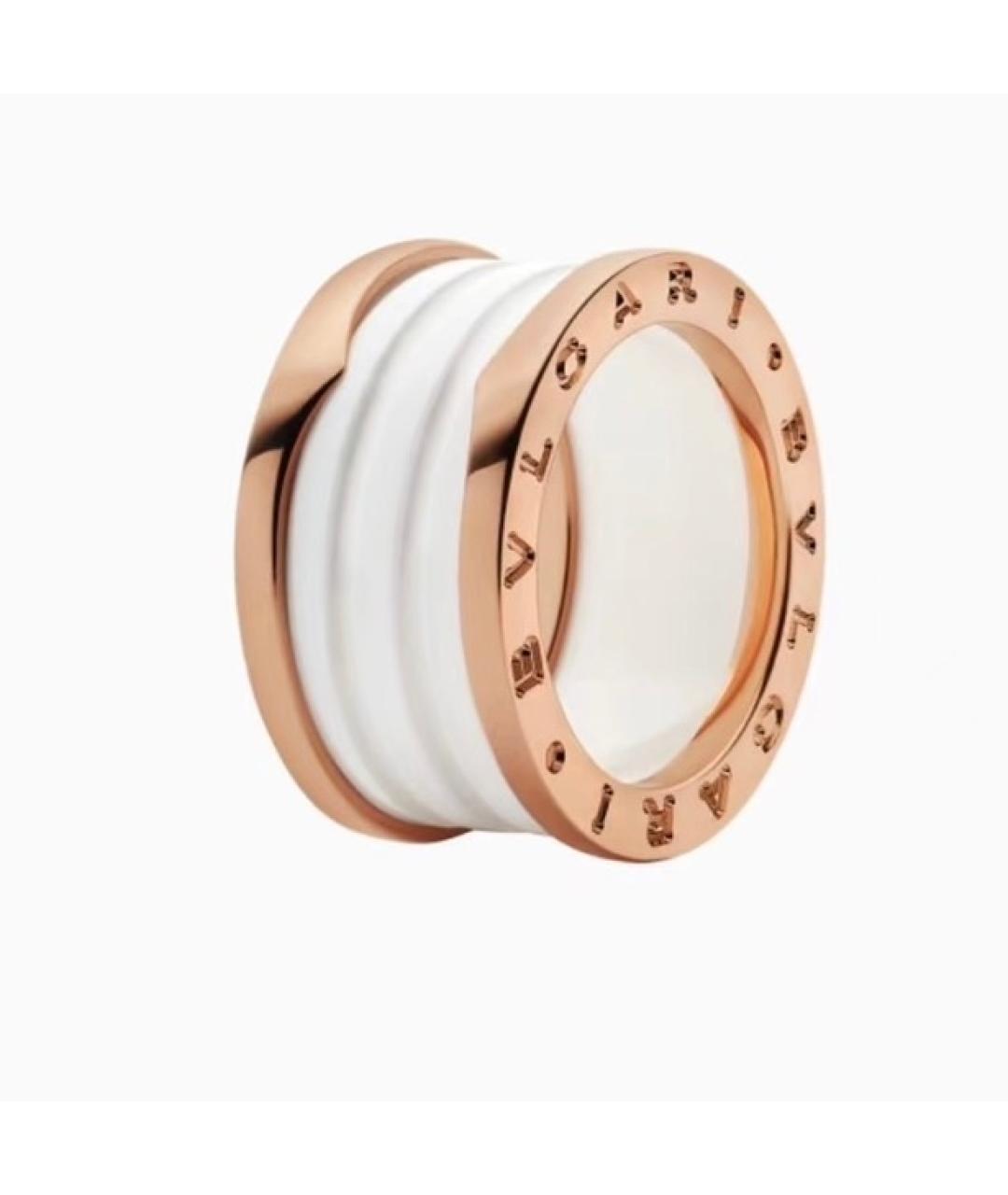 BVLGARI Белое кольцо из розового золота, фото 6