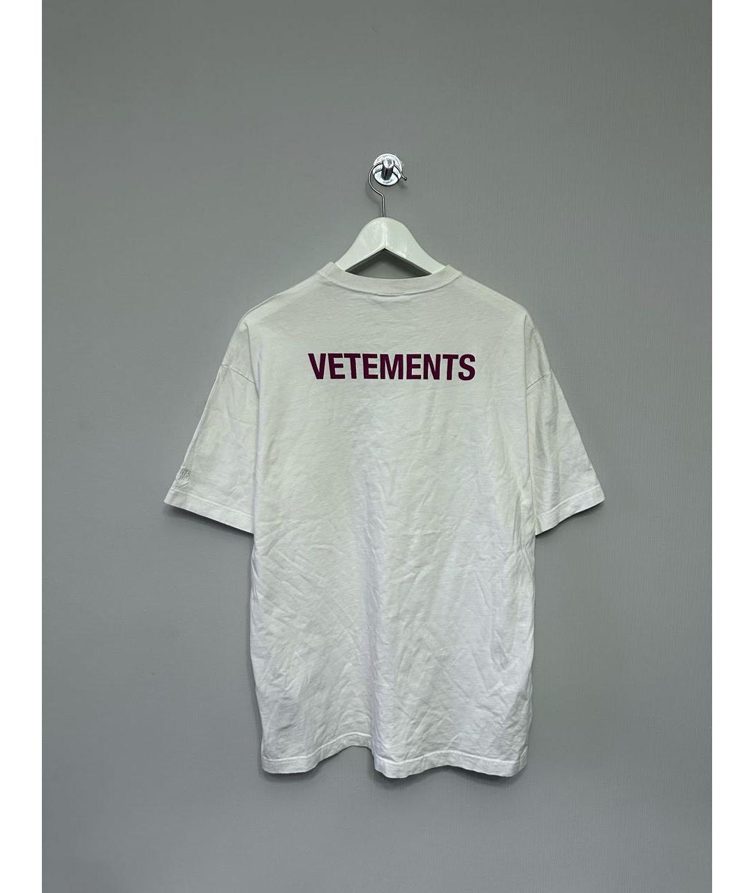 VETEMENTS Белая хлопковая футболка, фото 2