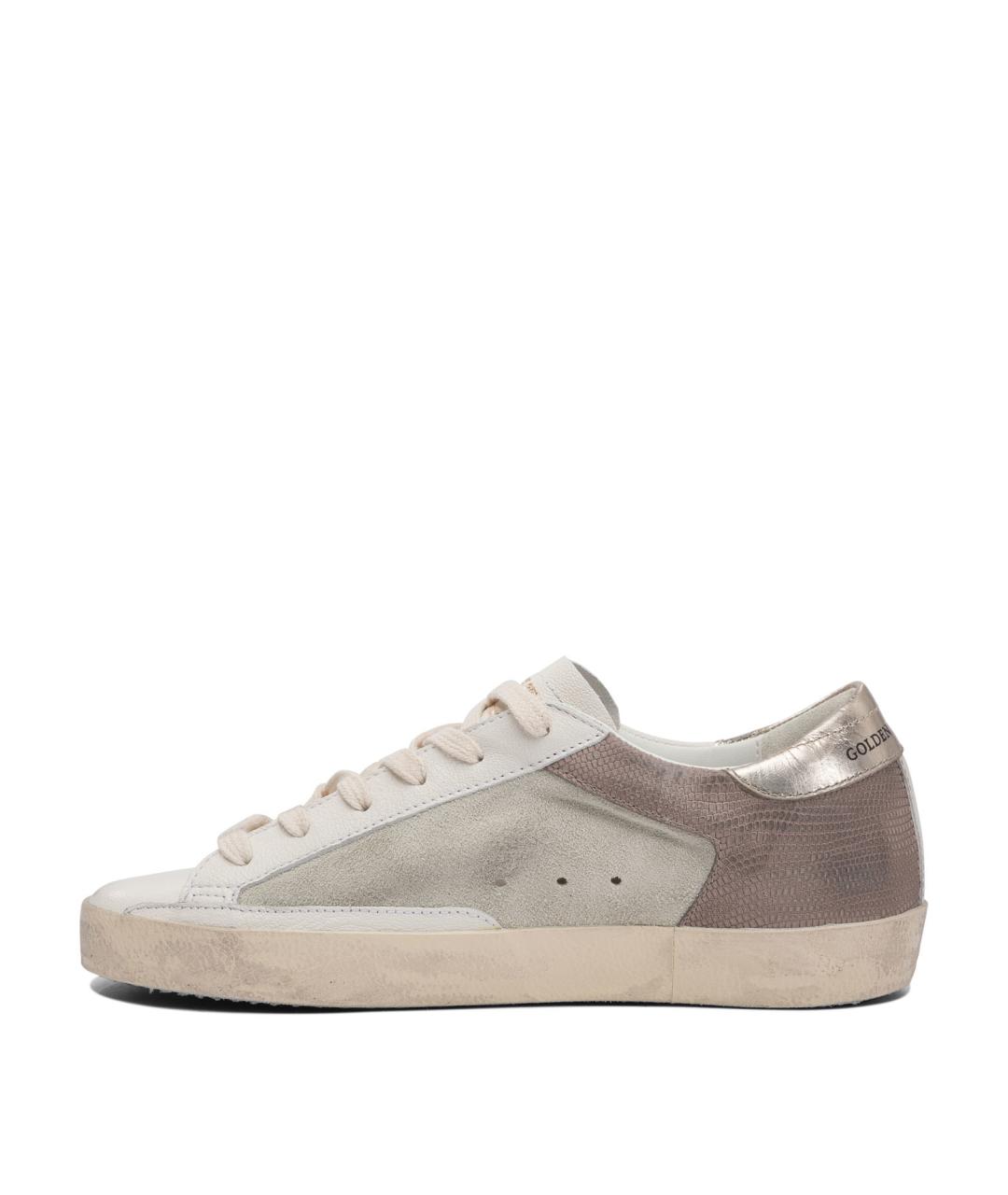 GOLDEN GOOSE DELUXE BRAND Золотые кожаные кроссовки, фото 3