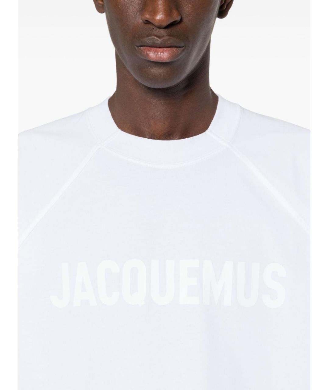 JACQUEMUS Белая хлопковая футболка, фото 5