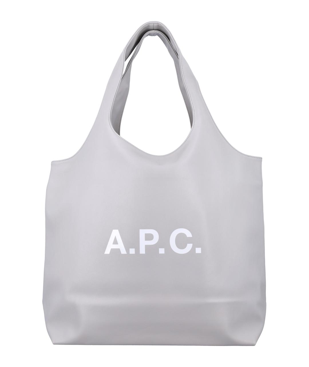 A.P.C. Серая сумка тоут из искусственной кожи, фото 1