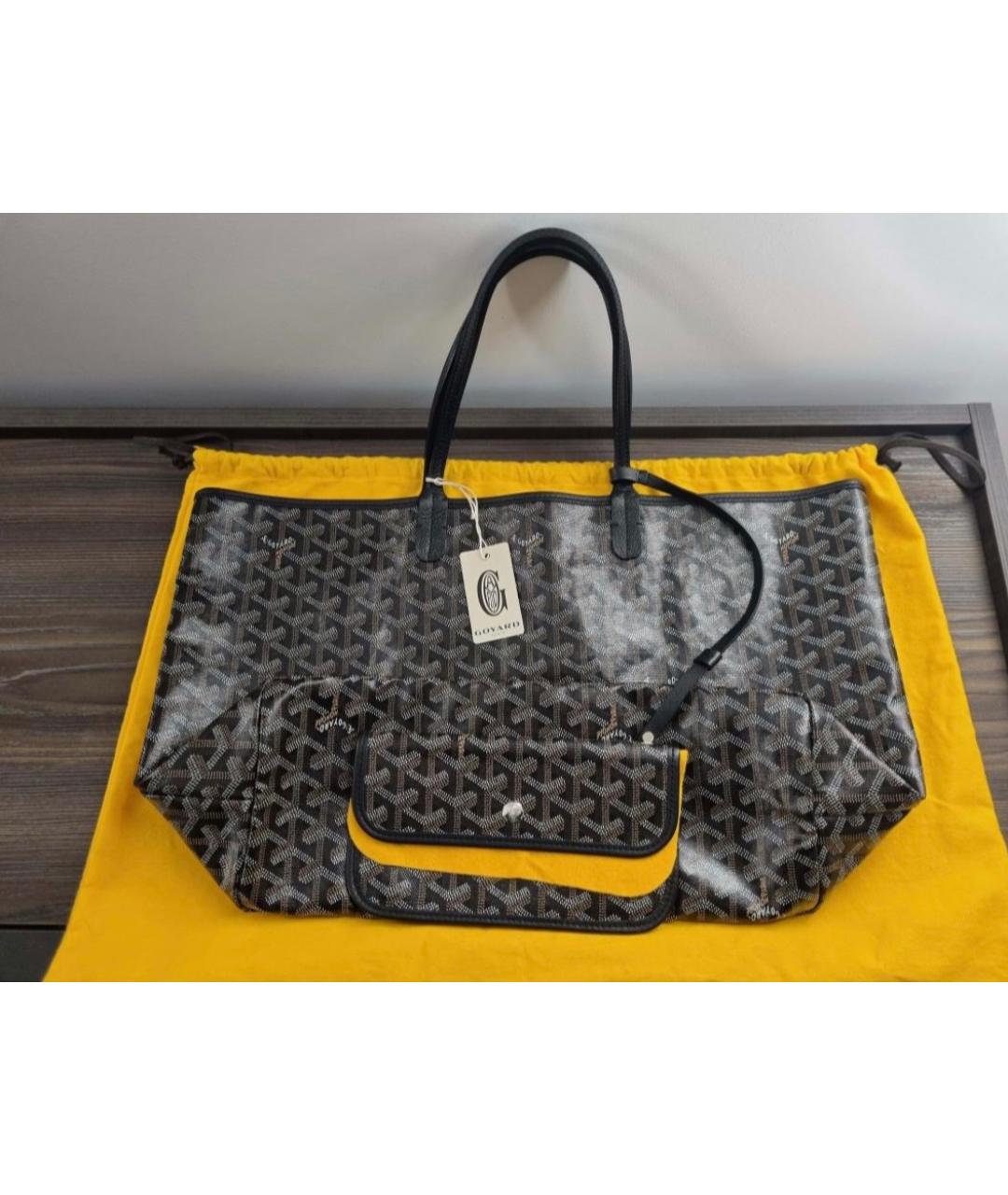 GOYARD Коричневая кожаная сумка тоут, фото 3