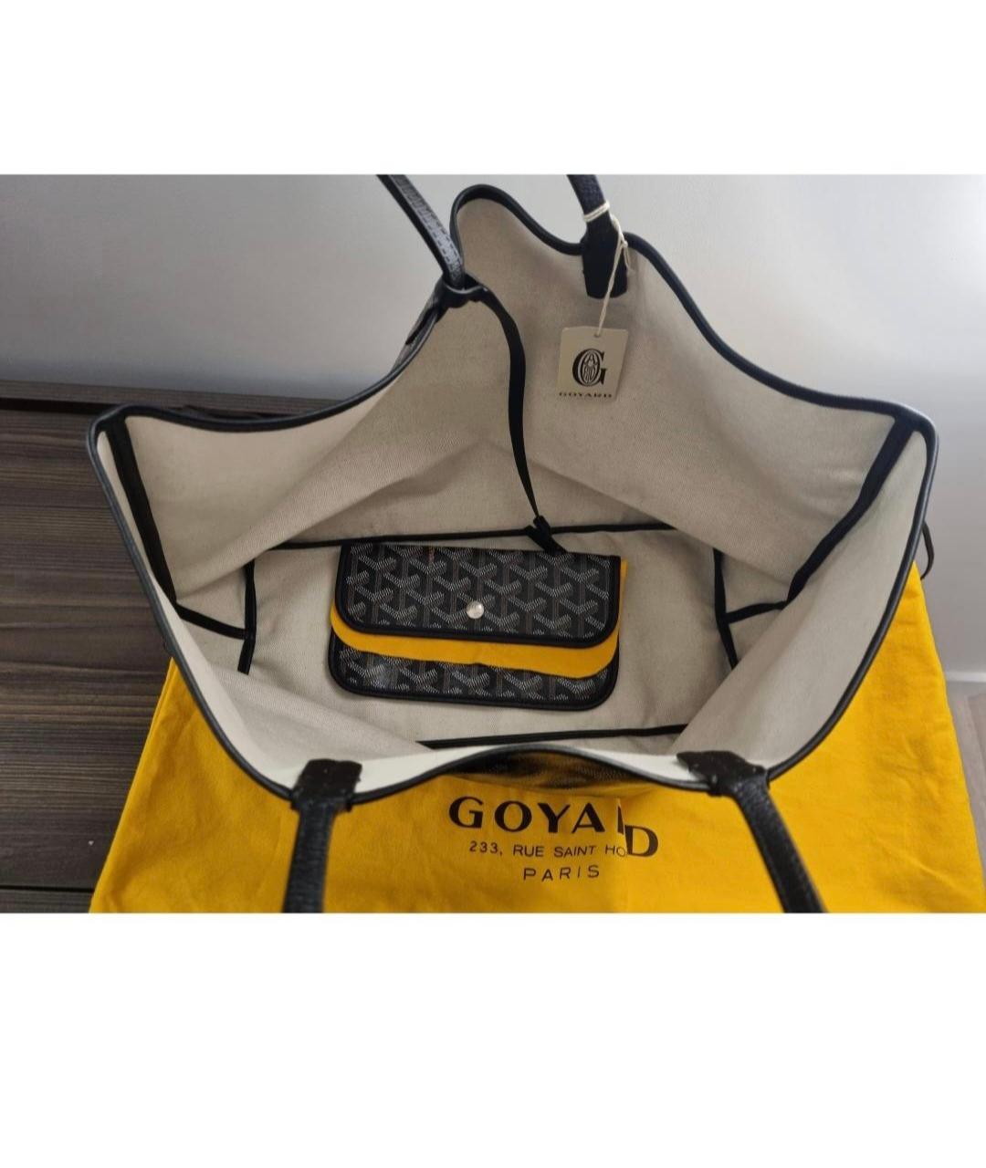 GOYARD Коричневая кожаная сумка тоут, фото 4