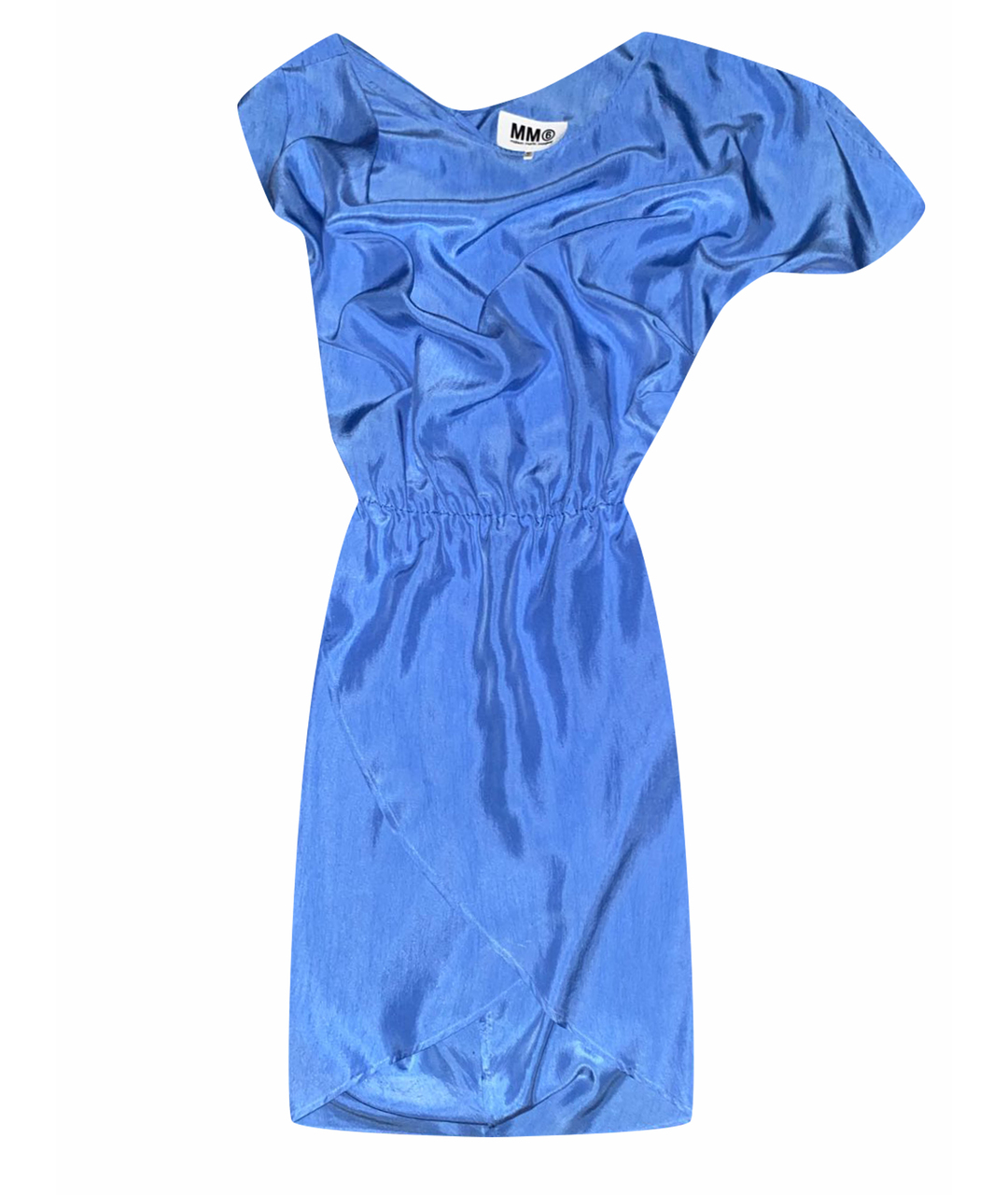 MAISON MARGIELA Голубое шелковое повседневное платье, фото 1