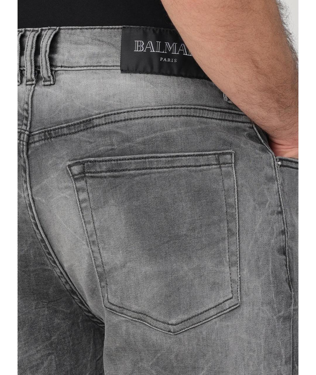 BALMAIN Серые прямые джинсы, фото 6