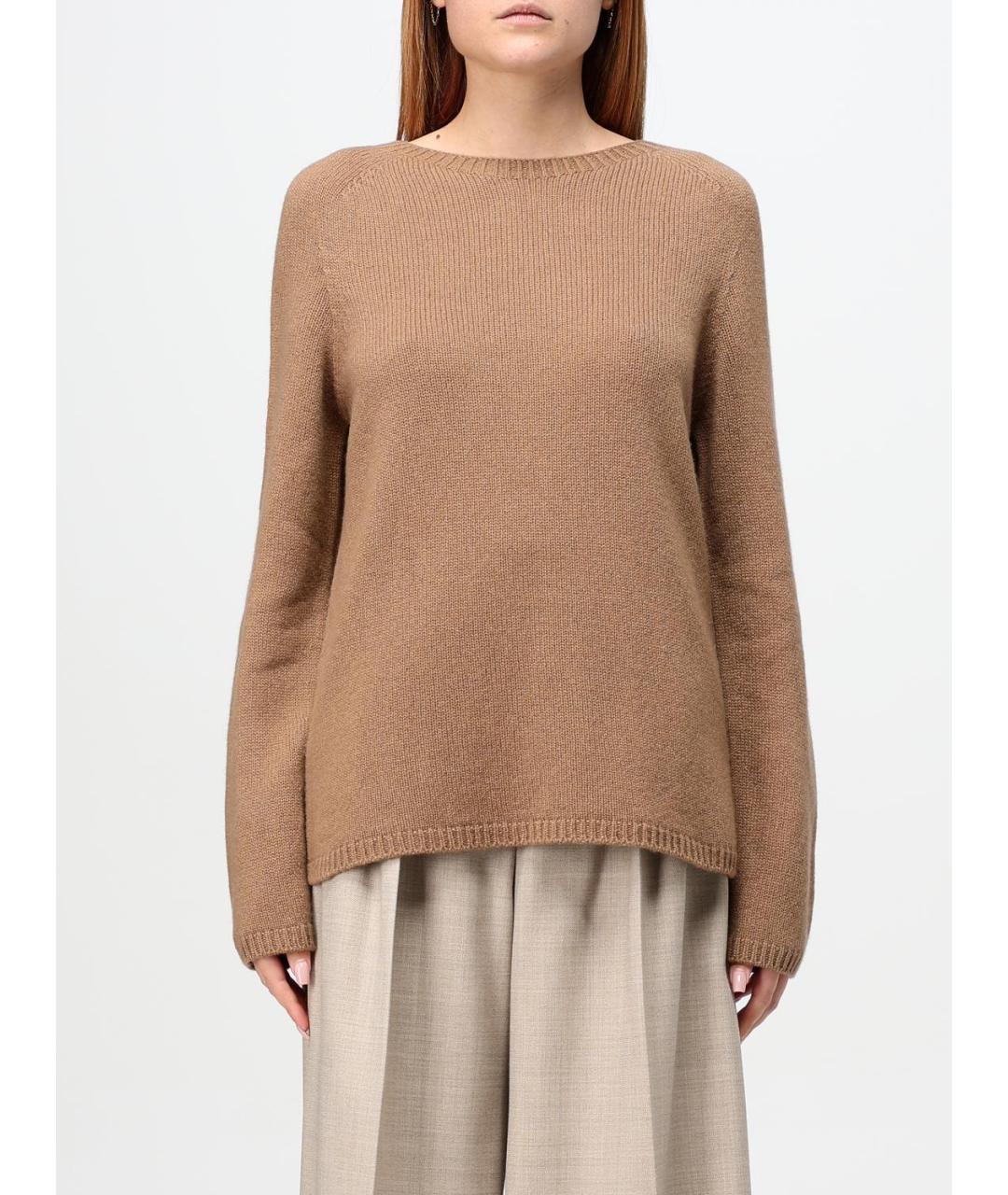 'S MAX MARA Бежевый шерстяной джемпер / свитер, фото 2