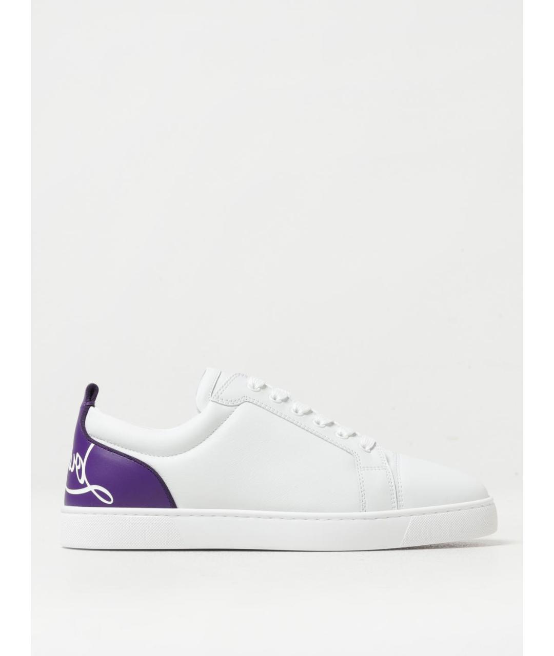 CHRISTIAN LOUBOUTIN Белые кожаные низкие кроссовки / кеды, фото 6