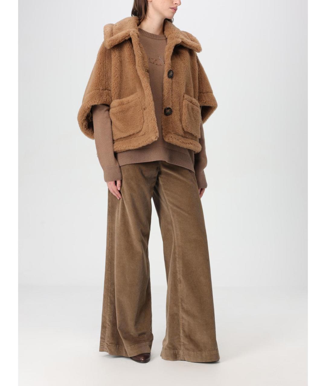 'S MAX MARA Коричневый шерстяной джемпер / свитер, фото 3