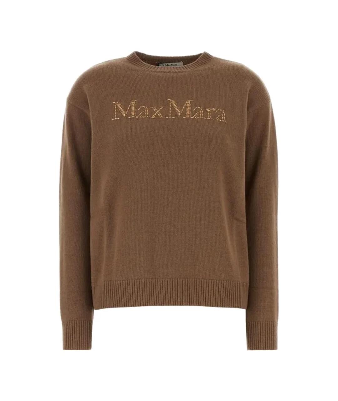 'S MAX MARA Коричневый шерстяной джемпер / свитер, фото 1