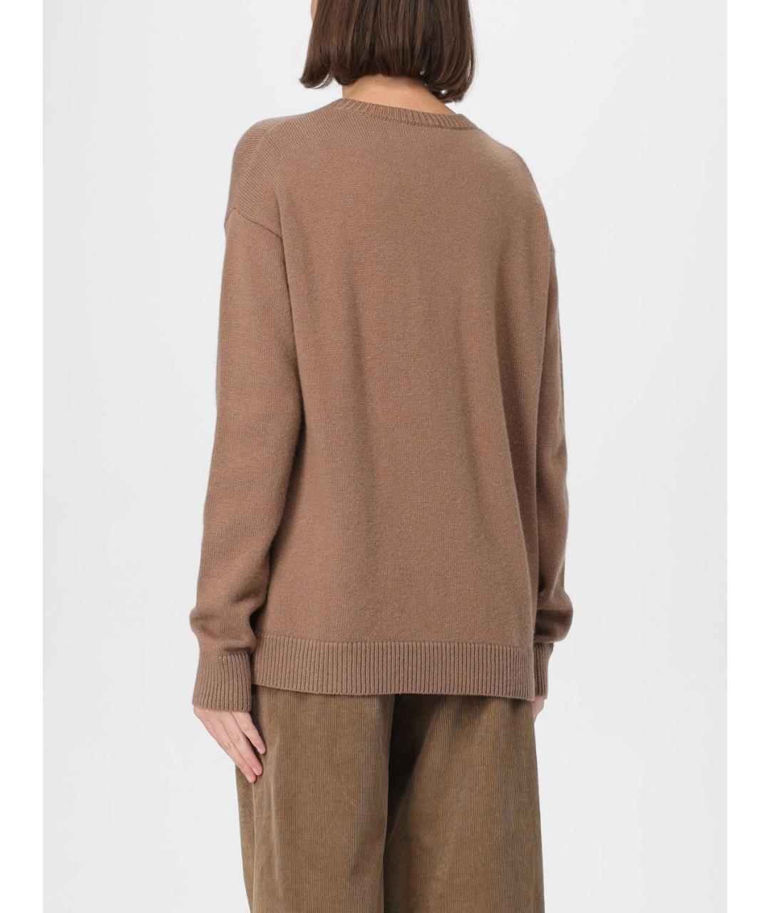 'S MAX MARA Коричневый шерстяной джемпер / свитер, фото 4