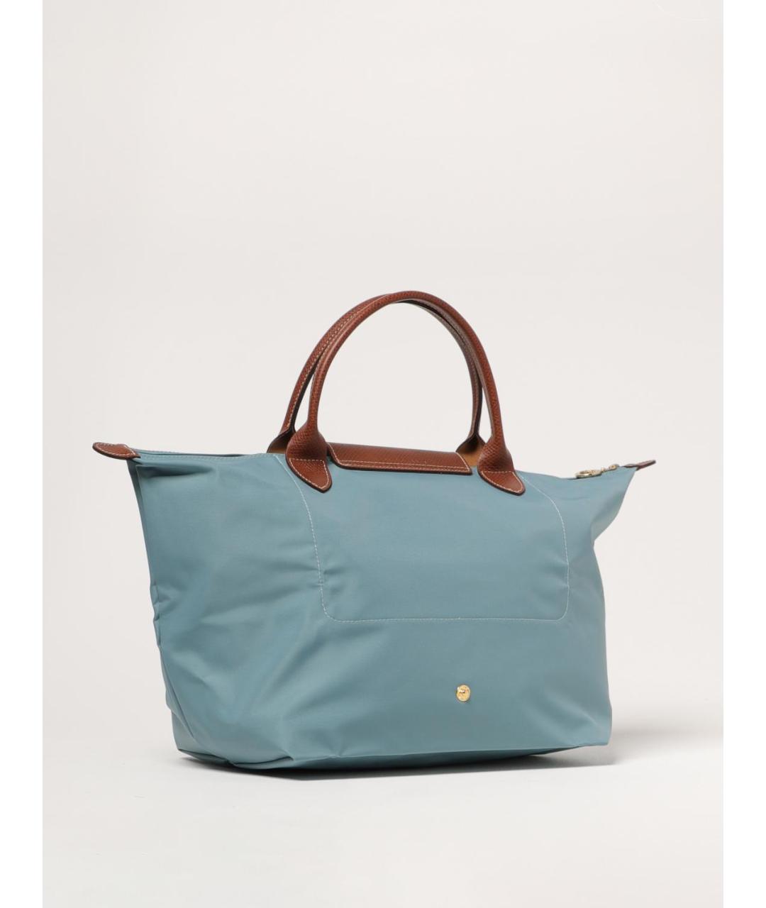 LONGCHAMP Голубая тканевая сумка через плечо, фото 2