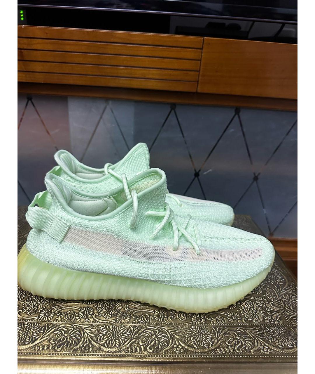 ADIDAS YEEZY Салатовые низкие кроссовки / кеды, фото 5