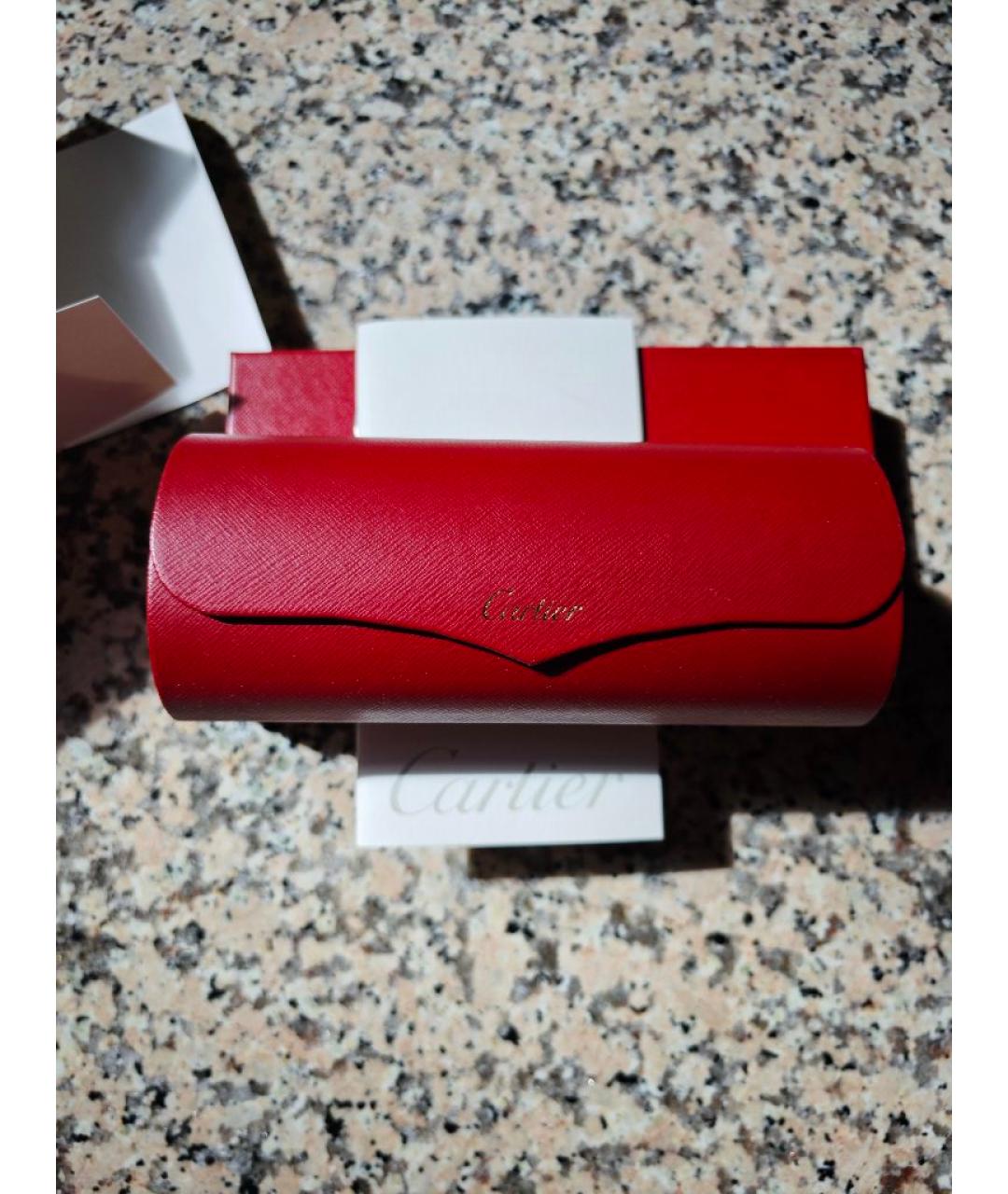 CARTIER Серебряные деревянные солнцезащитные очки, фото 4