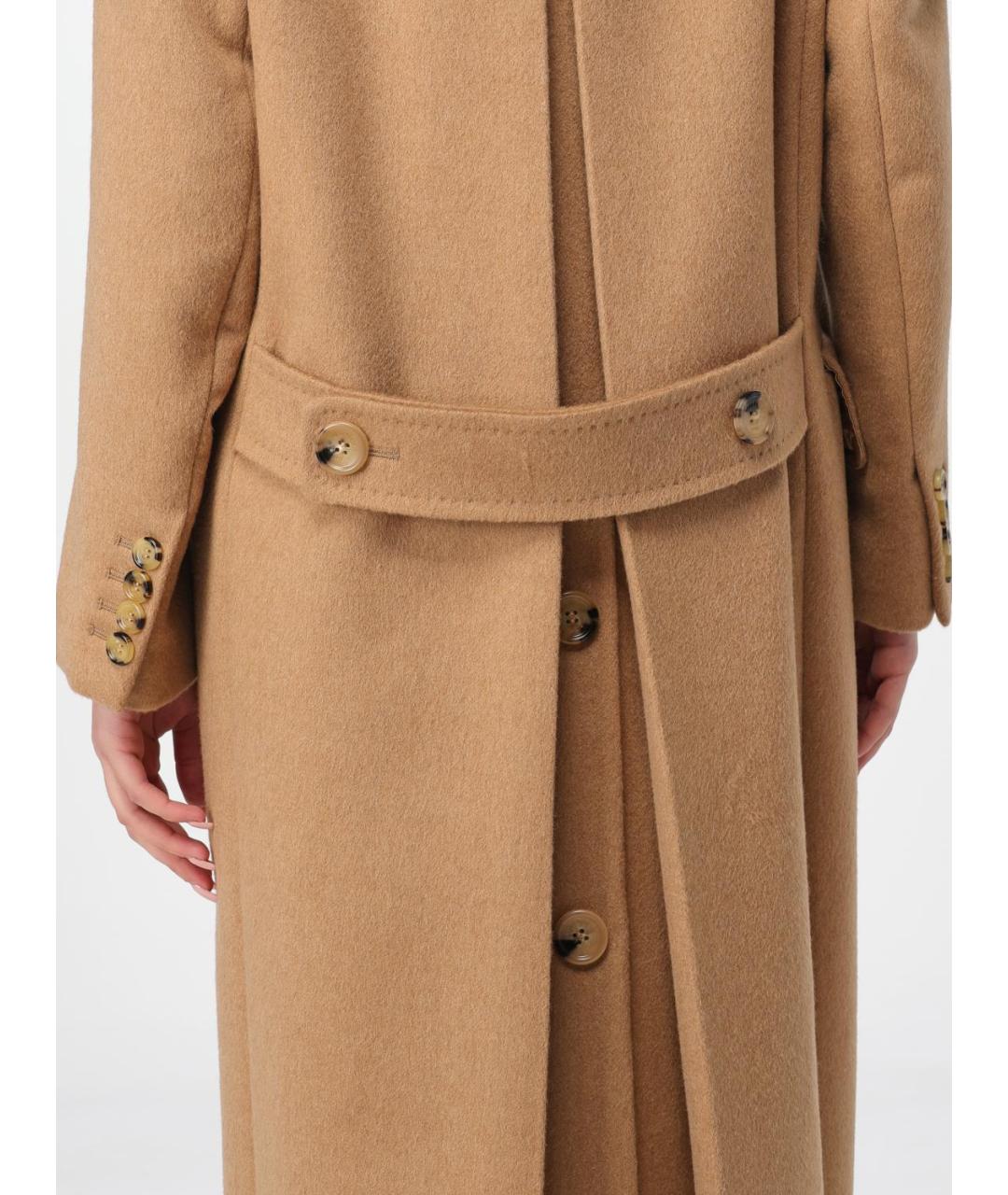MAX MARA Бежевое шерстяное пальто, фото 6