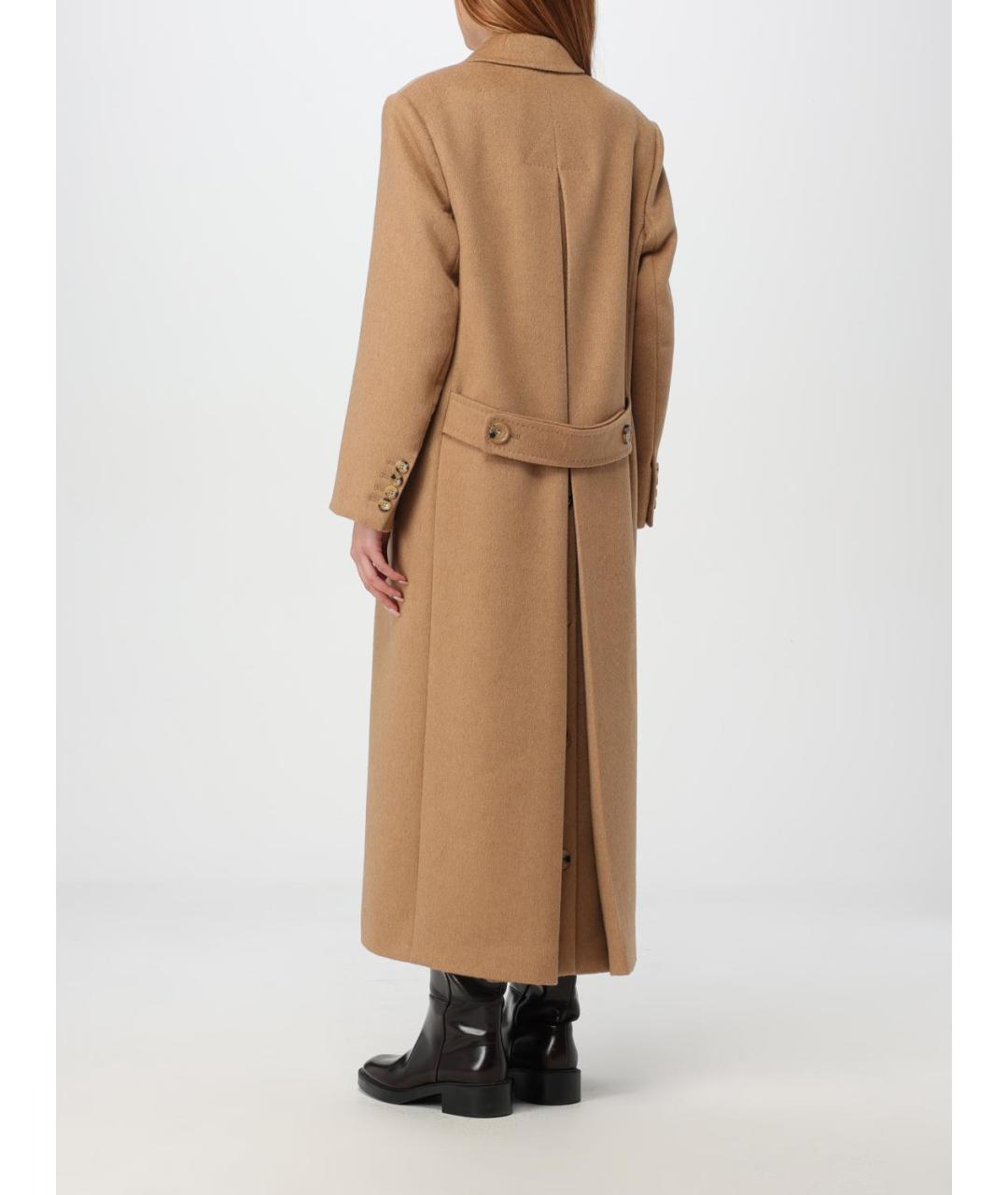 MAX MARA Бежевое шерстяное пальто, фото 4