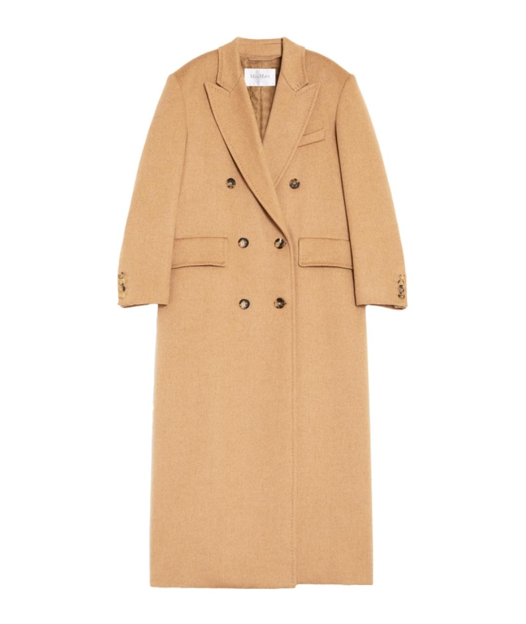 MAX MARA Бежевое шерстяное пальто, фото 1