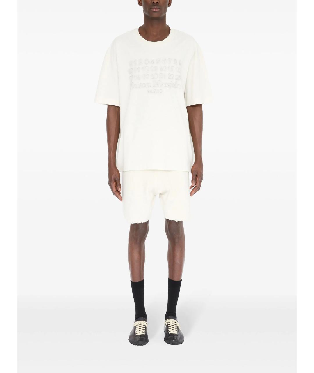 MAISON MARGIELA Белая хлопковая футболка, фото 2