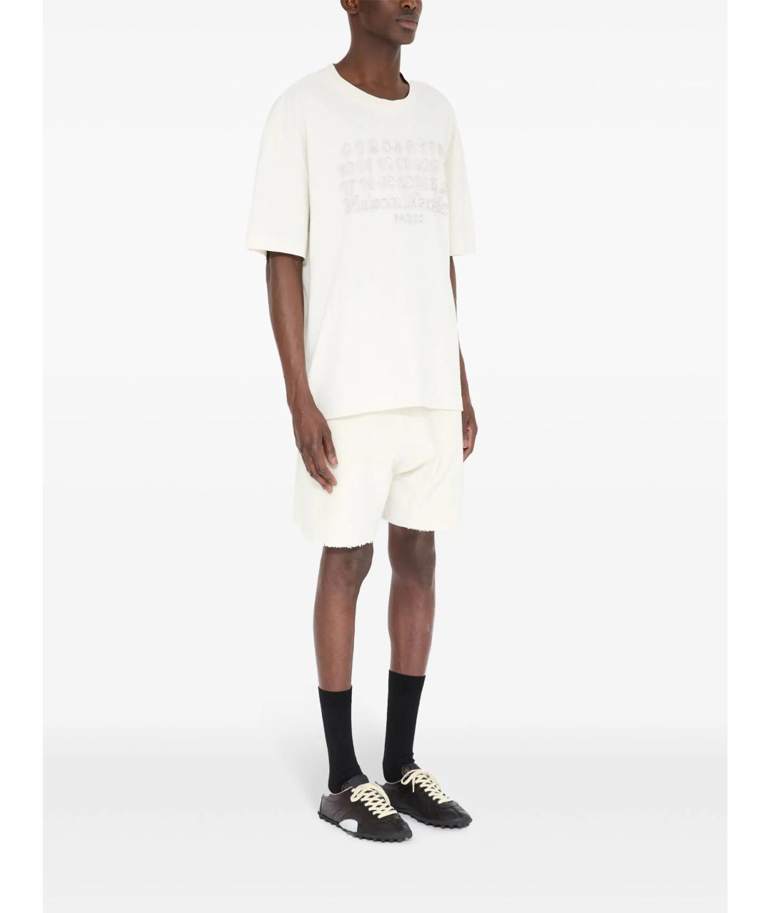 MAISON MARGIELA Белая хлопковая футболка, фото 3