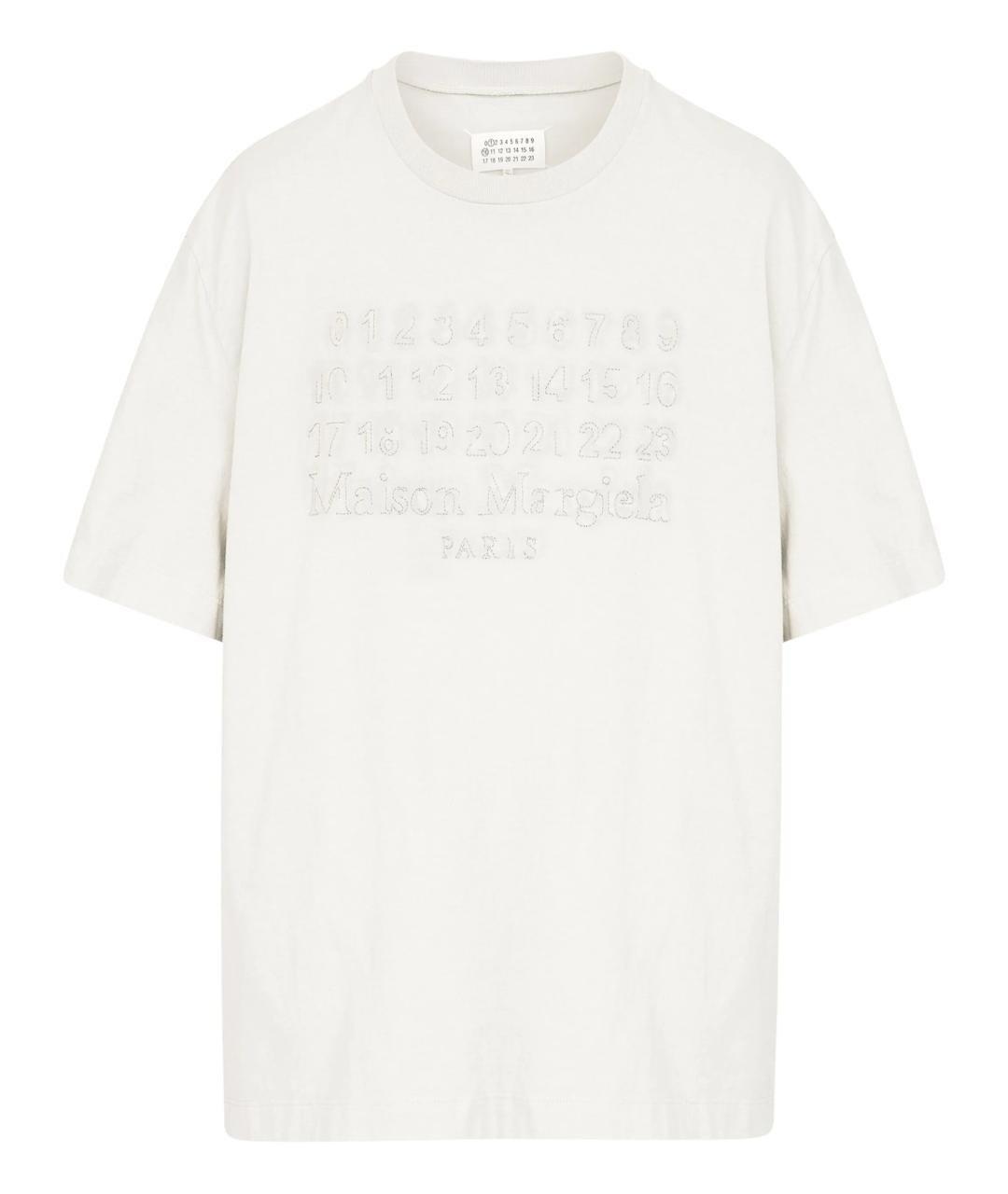 MAISON MARGIELA Белая хлопковая футболка, фото 1