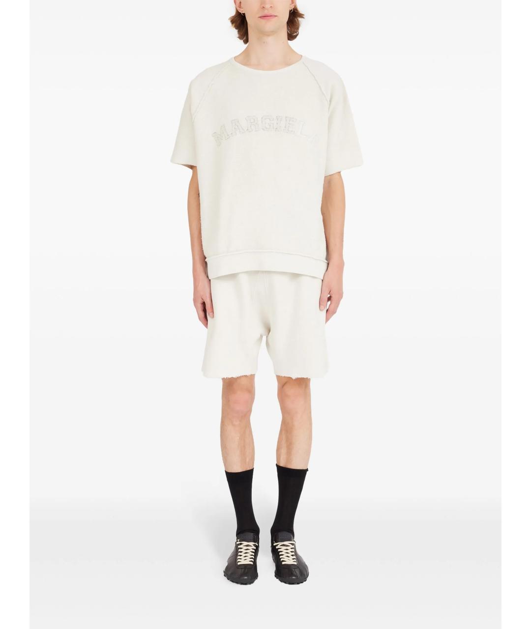 MAISON MARGIELA Белая хлопковая футболка, фото 2