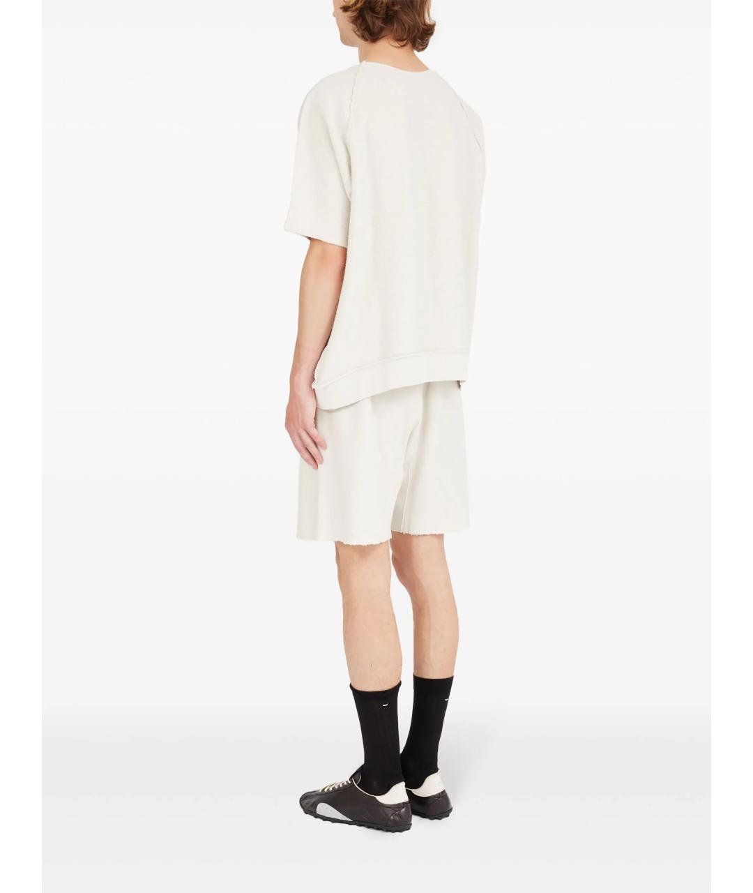 MAISON MARGIELA Белая хлопковая футболка, фото 4