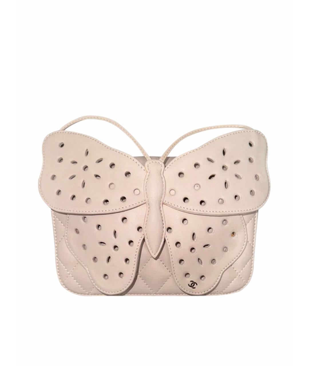 CHANEL Бежевая кожаная сумка через плечо, фото 1