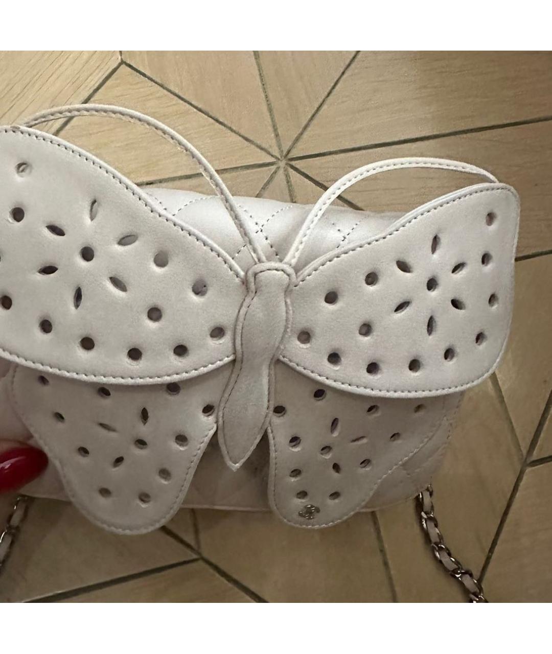 CHANEL Бежевая кожаная сумка через плечо, фото 2