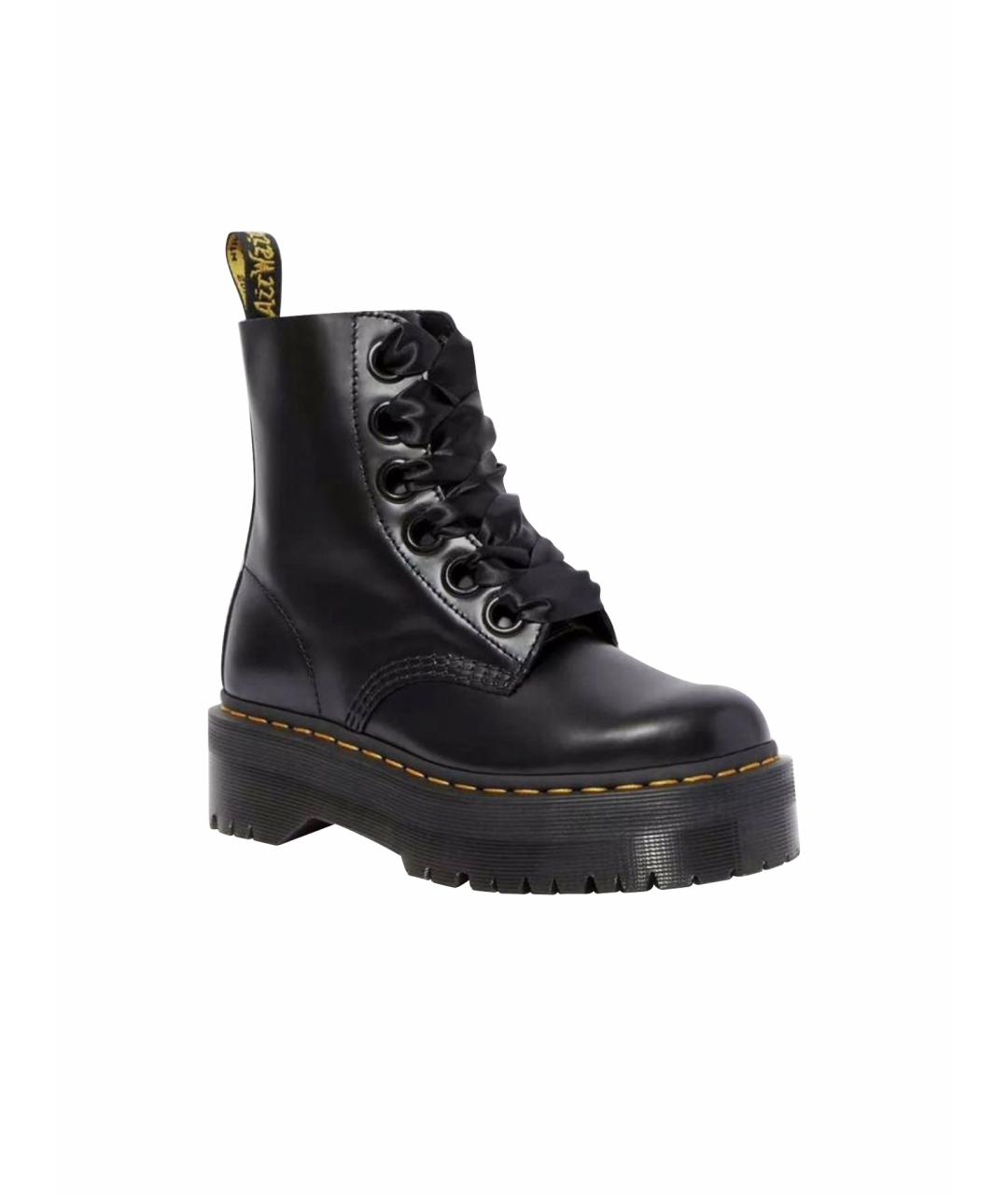 DR. MARTENS Черные кожаные ботинки, фото 1