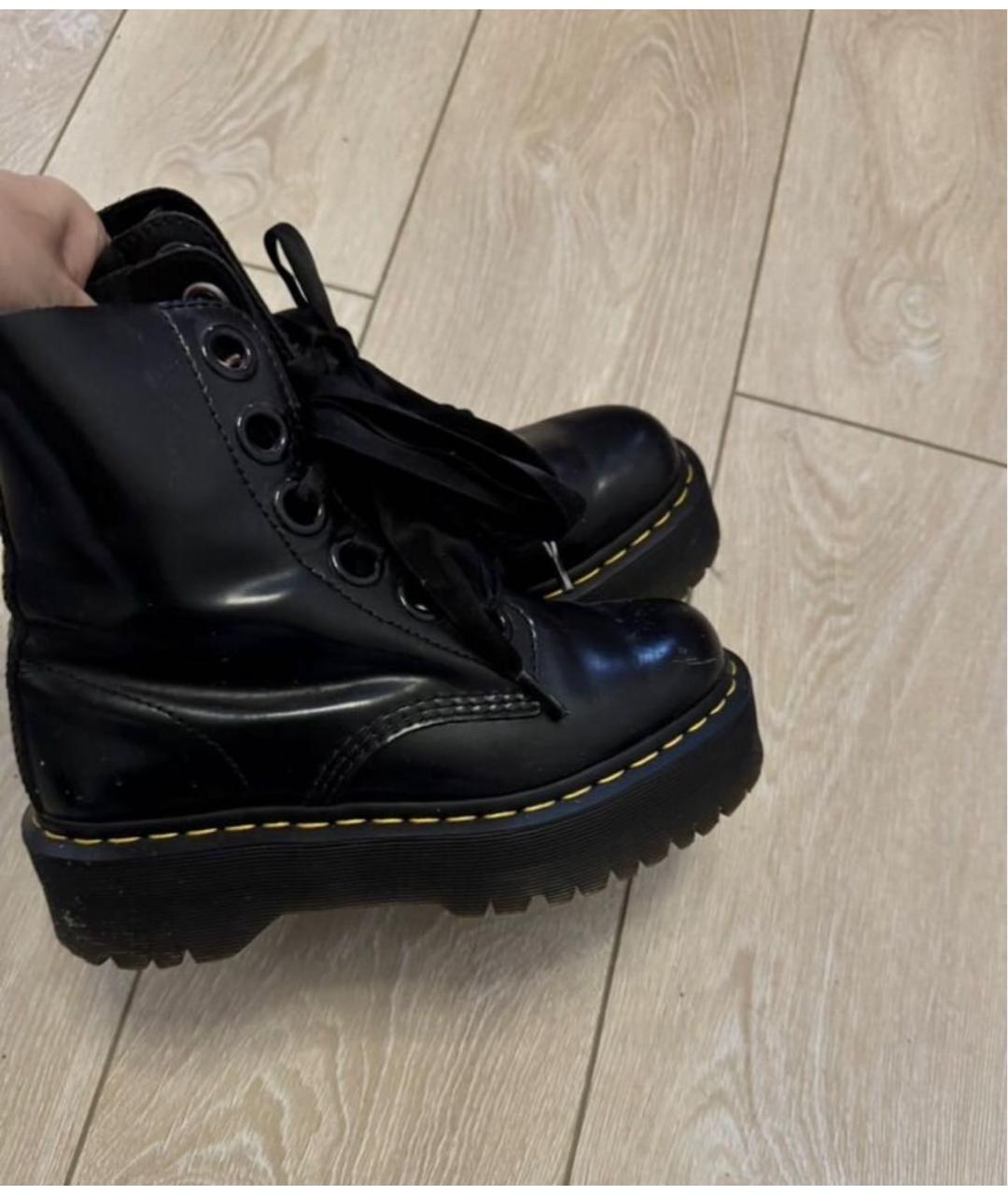 DR. MARTENS Черные кожаные ботинки, фото 2