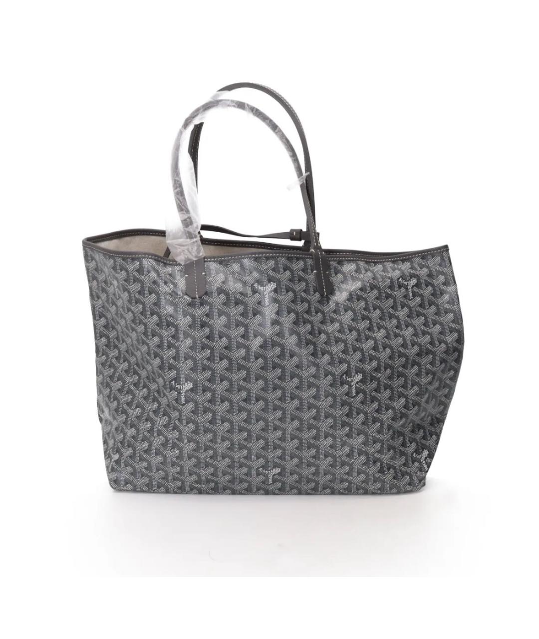 GOYARD Антрацитовая кожаная сумка тоут, фото 7