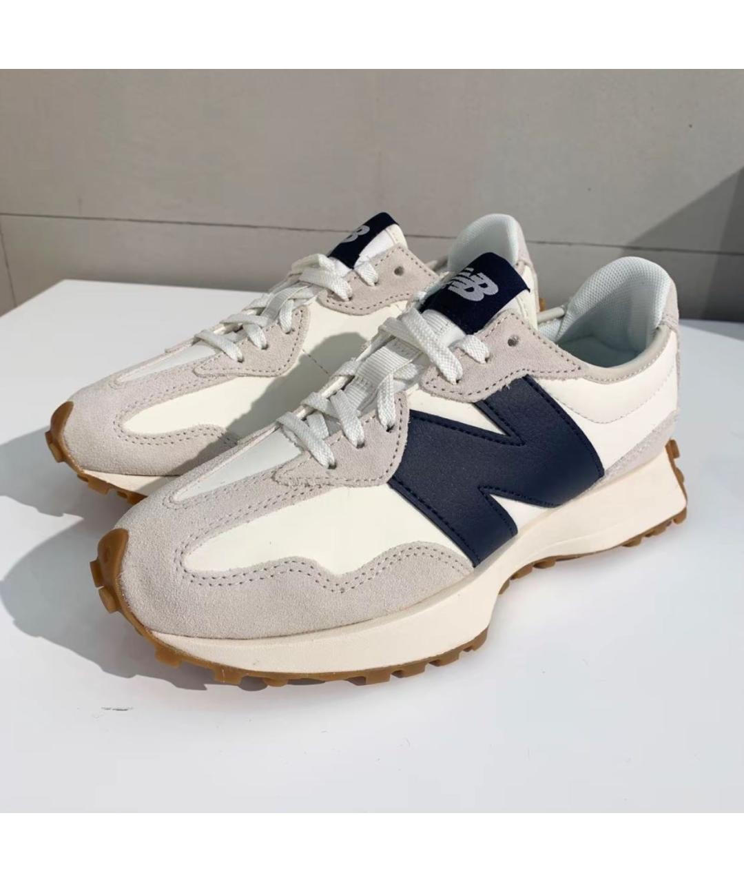 NEW BALANCE Бежевые кроссовки из искусственной кожи, фото 3