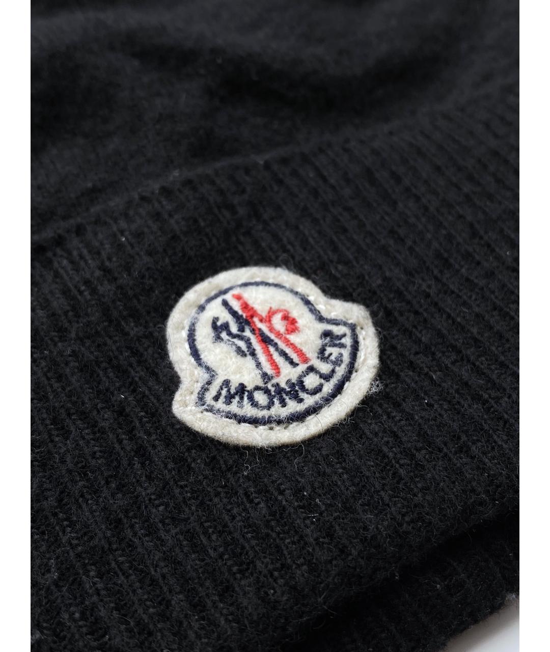 MONCLER Черная шапка, фото 2