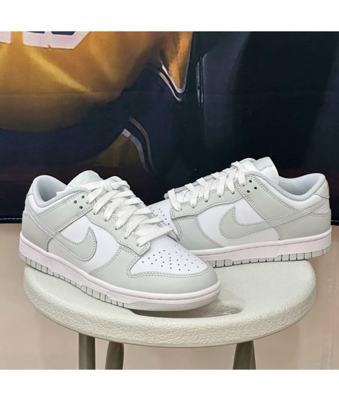 NIKE Серые кроссовки из искусственной кожи, фото 2