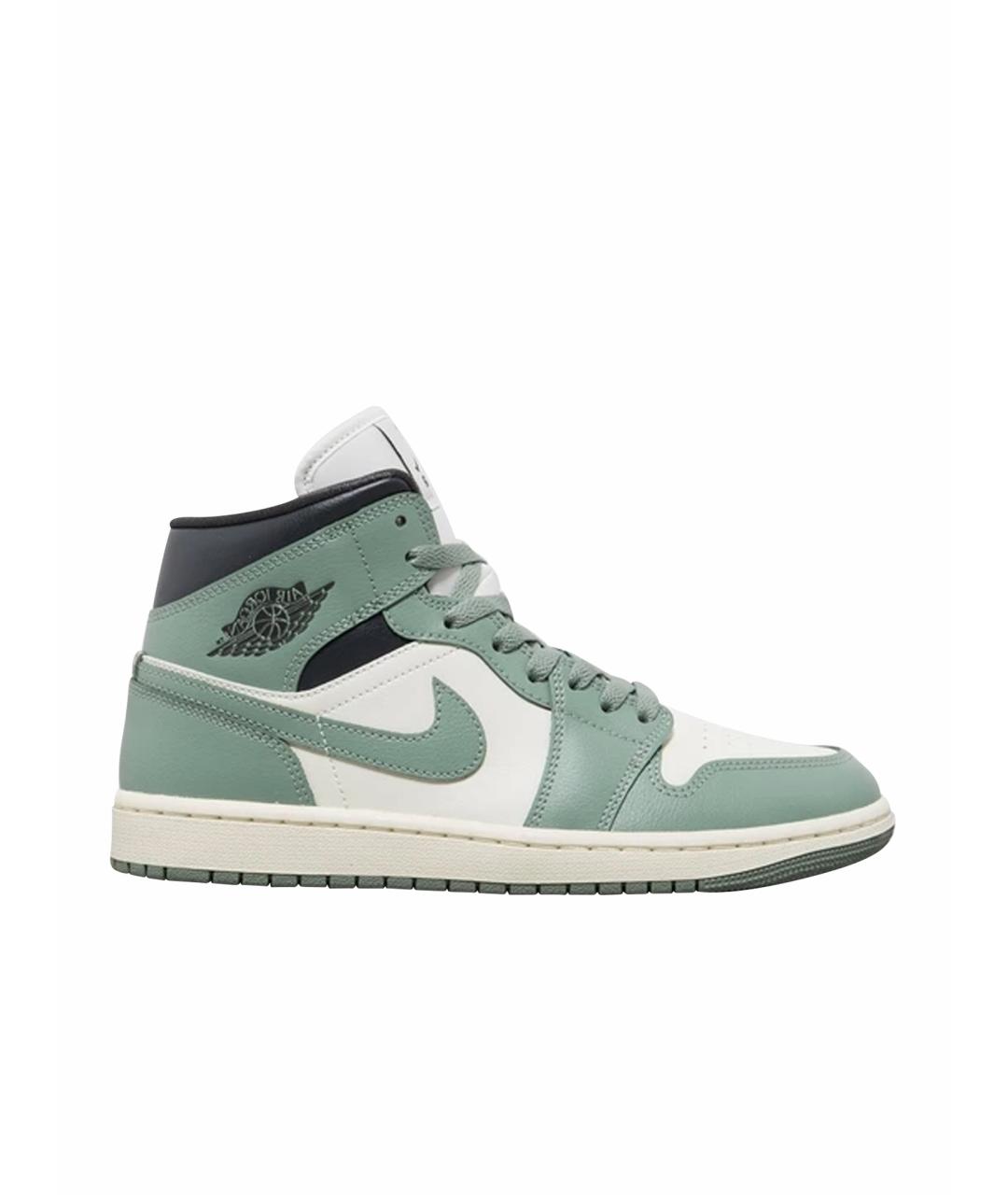 JORDAN Зеленые кроссовки из искусственной кожи, фото 1