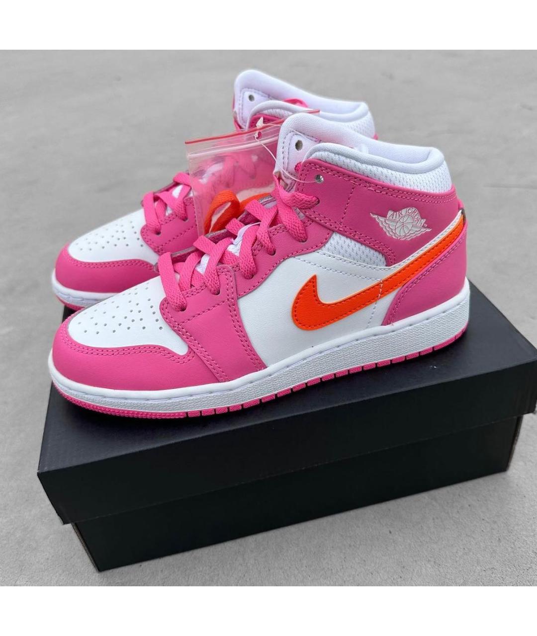 JORDAN Розовые кроссовки из искусственной кожи, фото 3