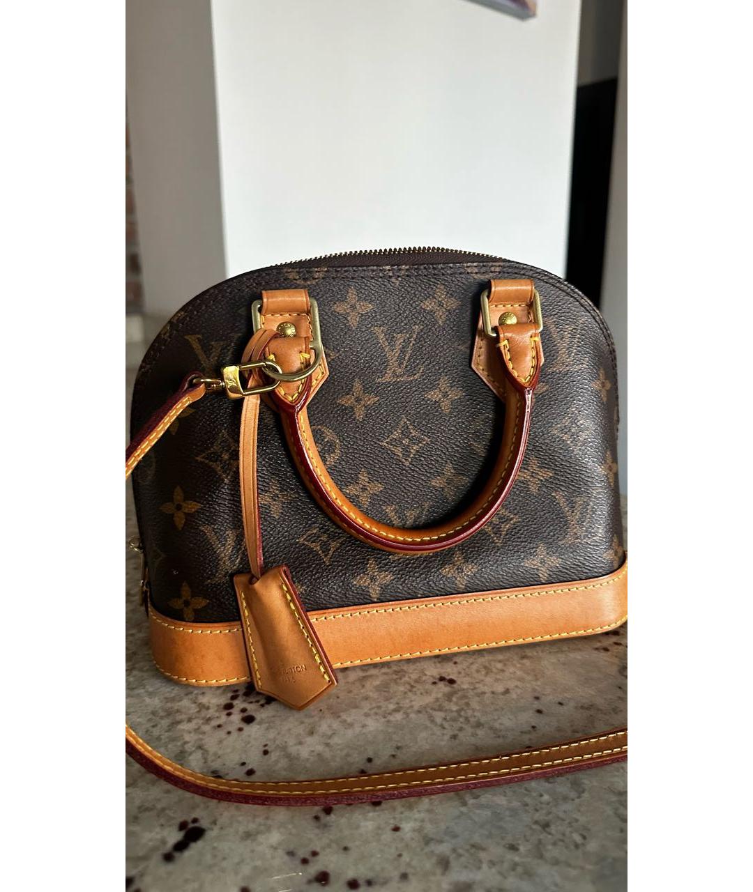 LOUIS VUITTON Коричневая сумка с короткими ручками, фото 3