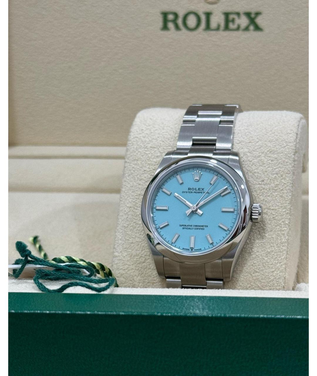 ROLEX Бирюзовые часы, фото 5