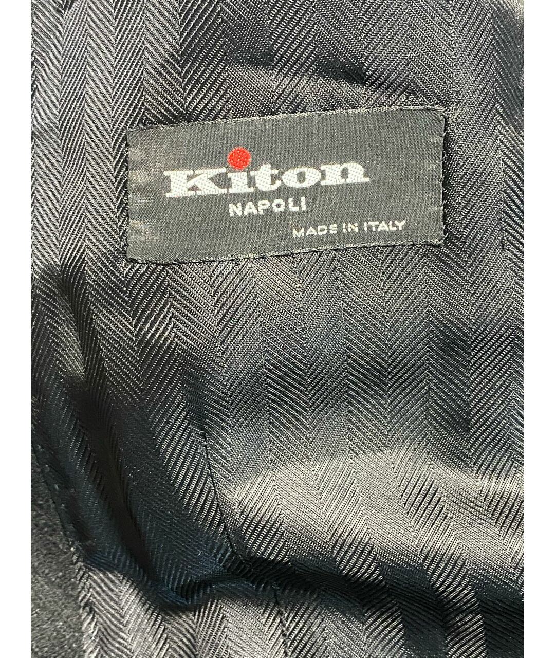 KITON Черное шерстяное пальто, фото 3