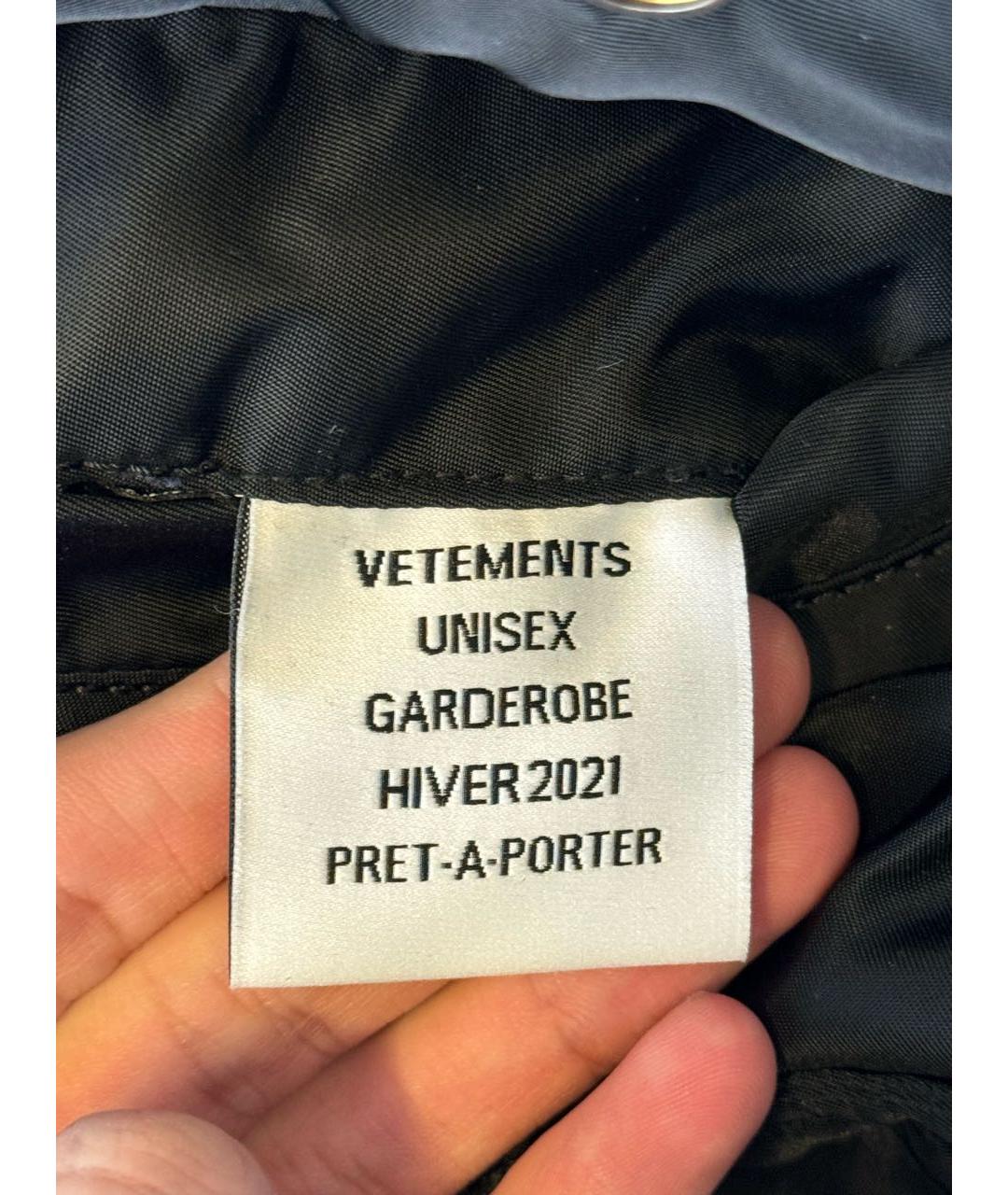 VETEMENTS Черная куртка, фото 5