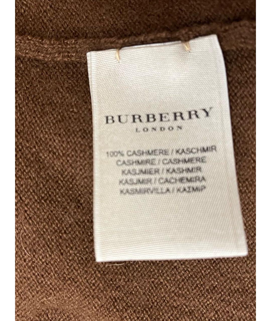 BURBERRY Коричневый кашемировый кардиган, фото 7