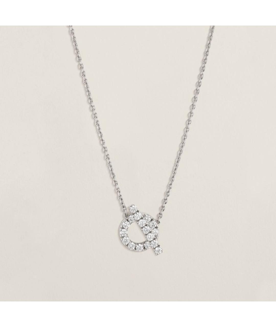 HERMES Серебряное колье из белого золота, фото 5