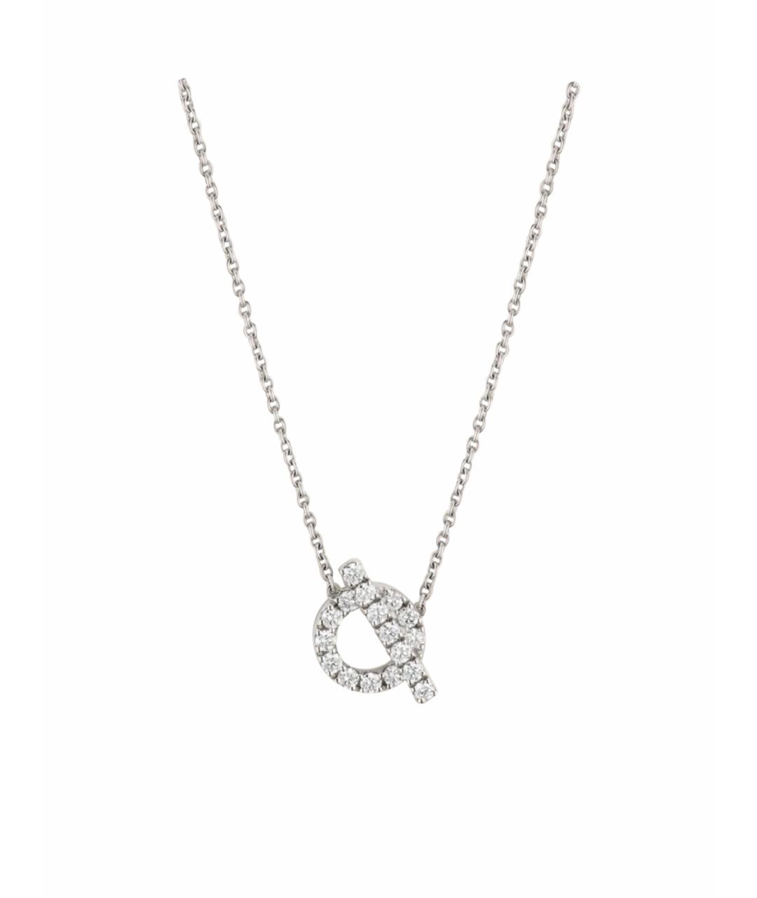 HERMES Серебряное колье из белого золота, фото 1