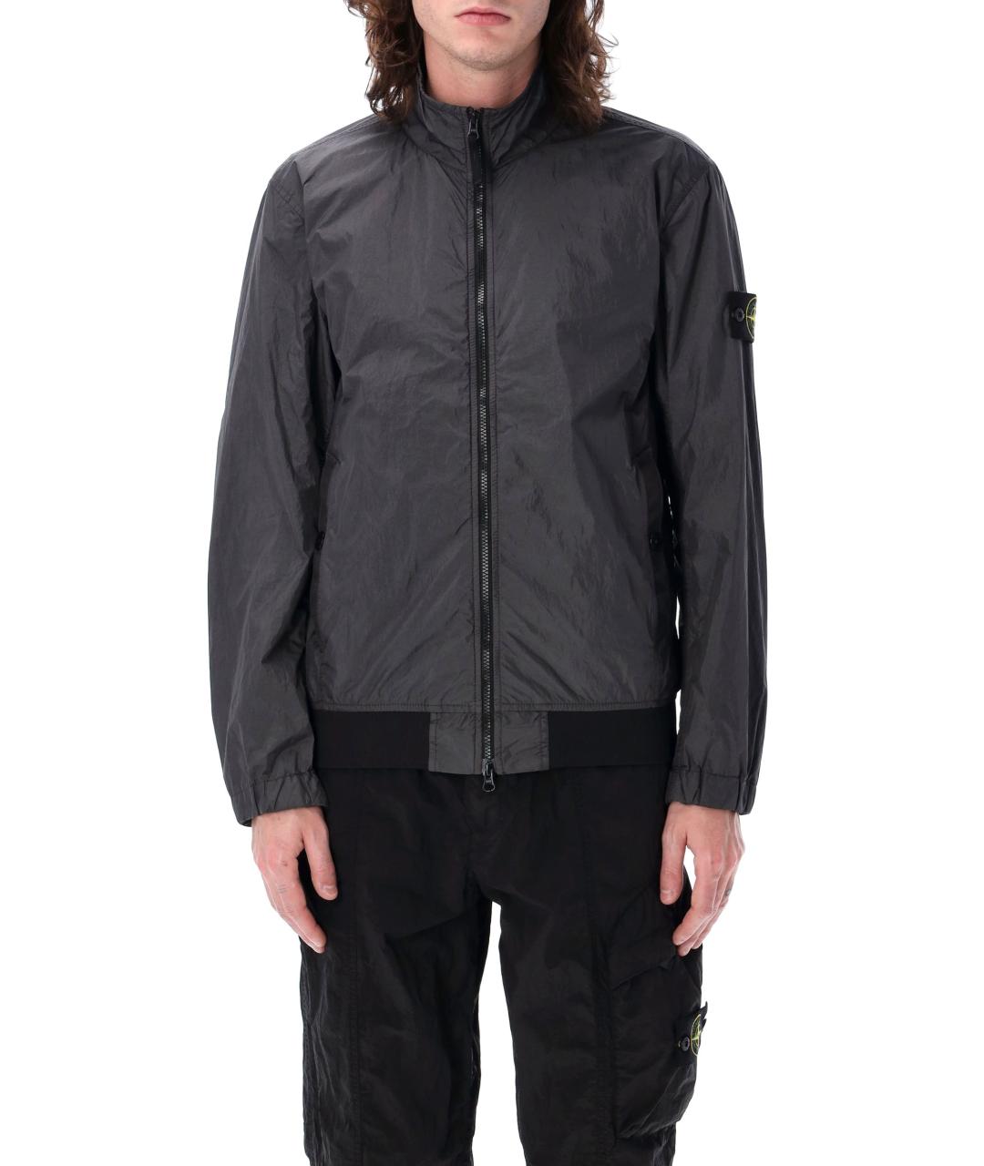 STONE ISLAND Серая полиамидовая куртка, фото 1