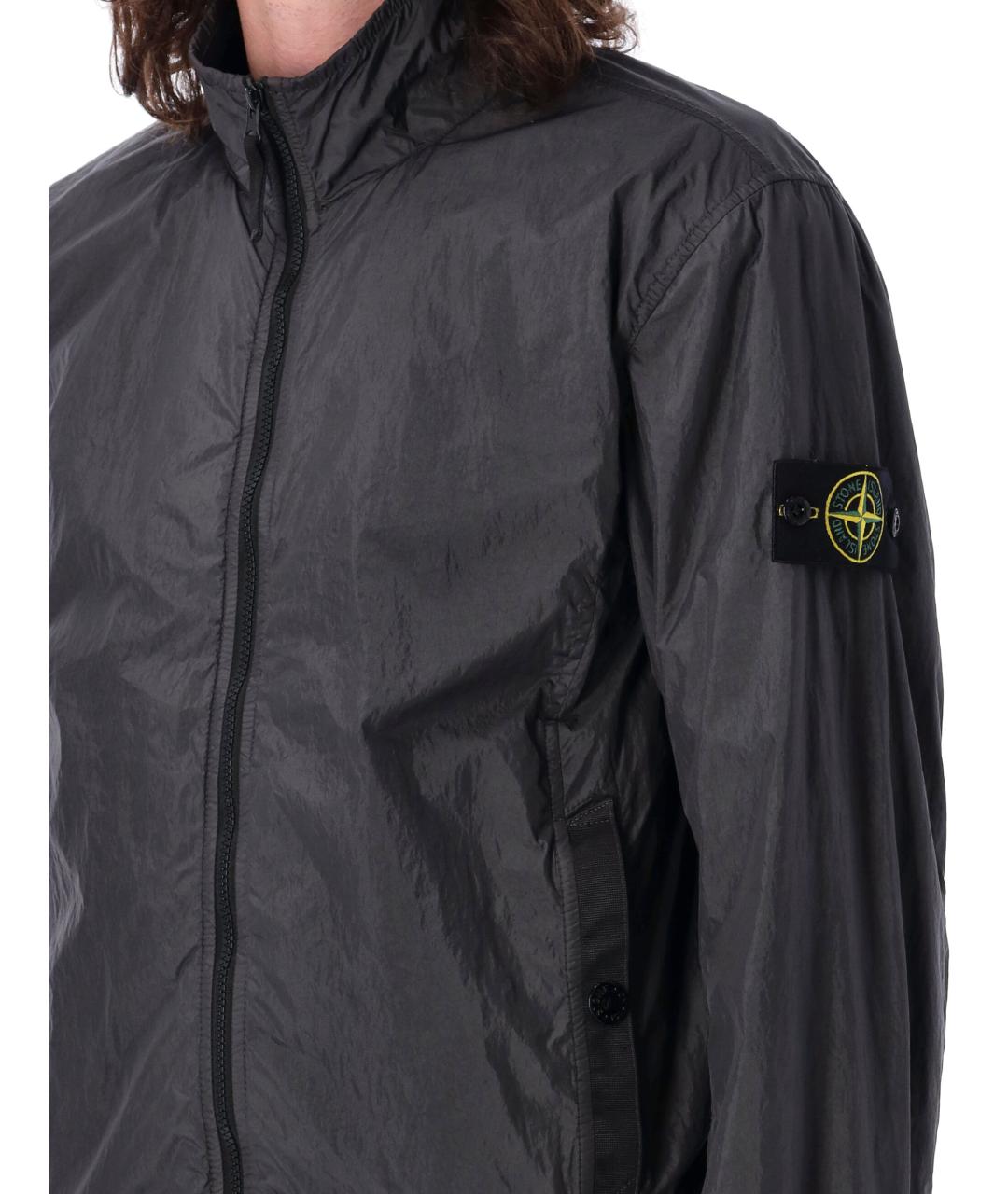 STONE ISLAND Серая полиамидовая куртка, фото 3