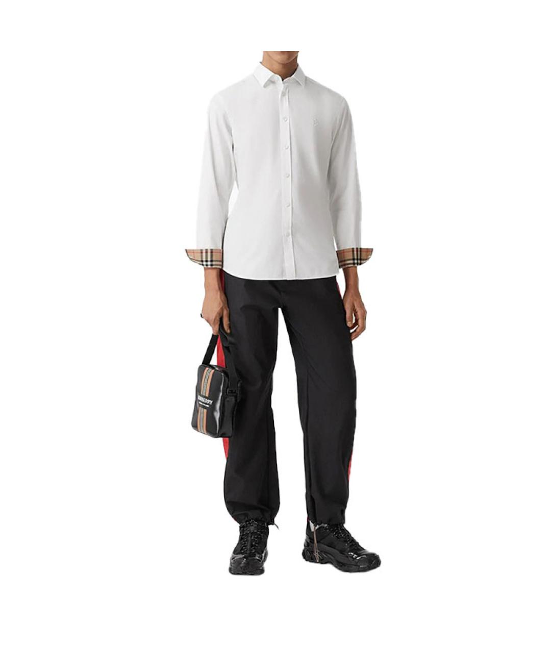 BURBERRY Белая хлопковая классическая рубашка, фото 5