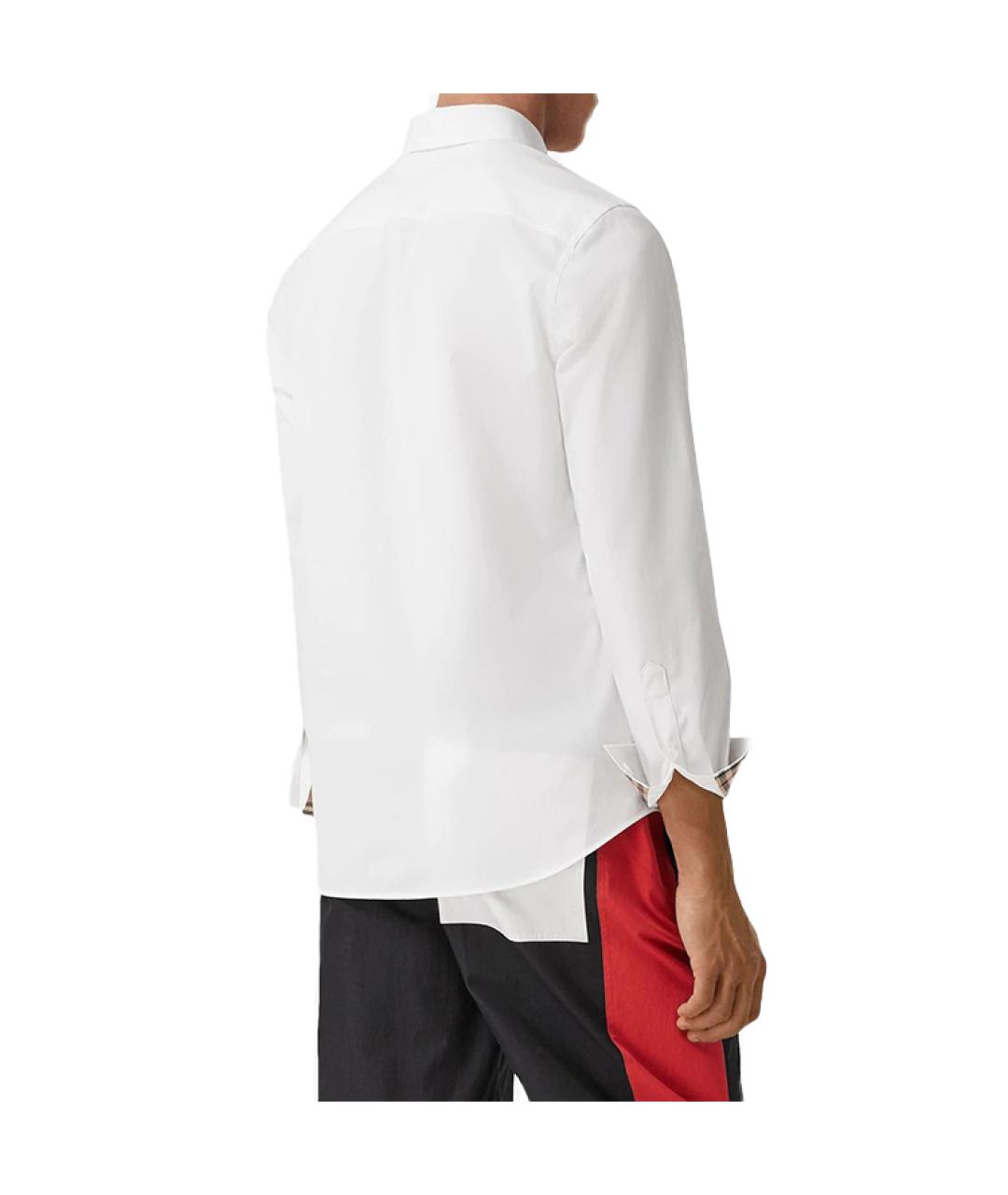 BURBERRY Белая хлопковая классическая рубашка, фото 3