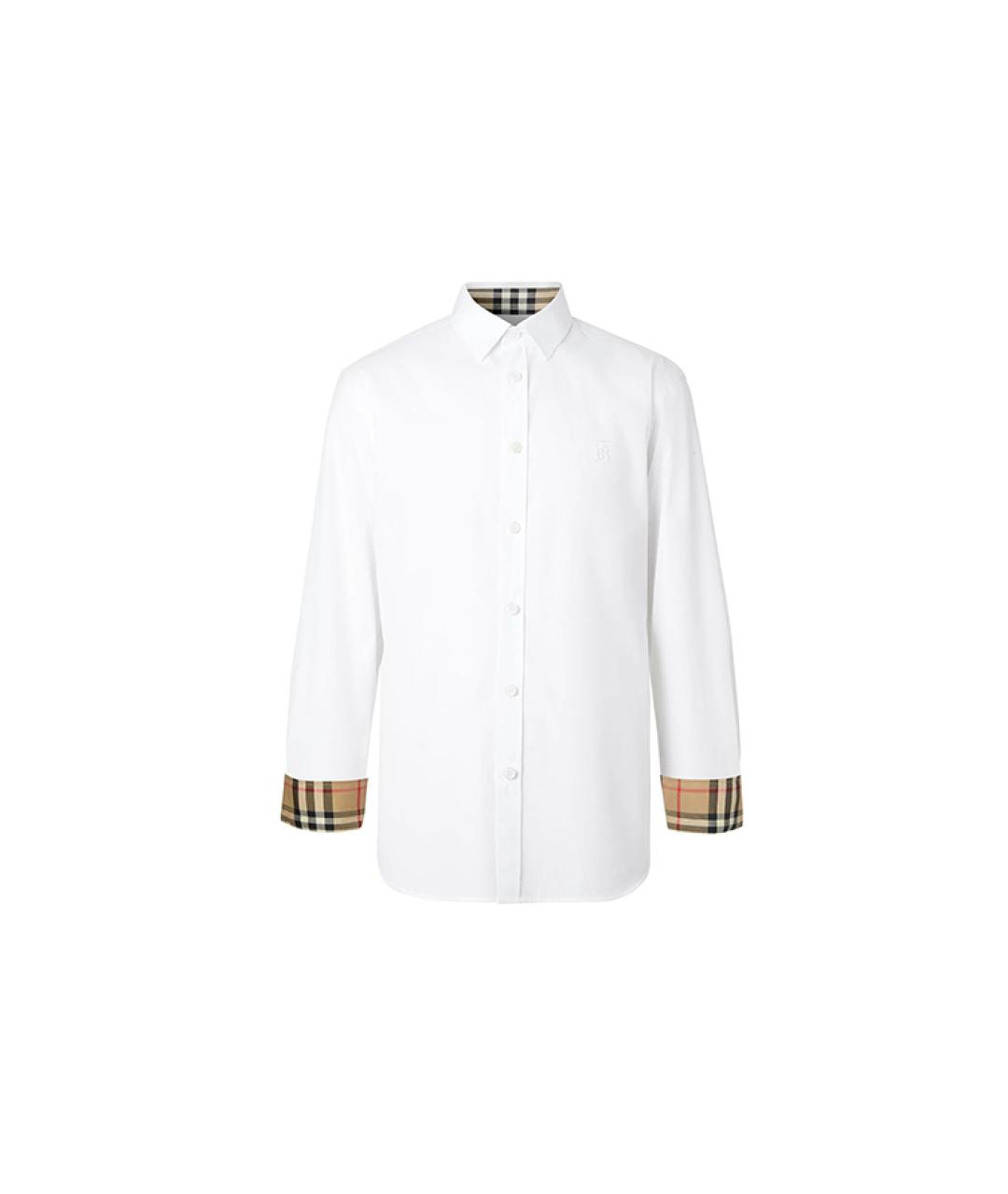 BURBERRY Белая хлопковая классическая рубашка, фото 6