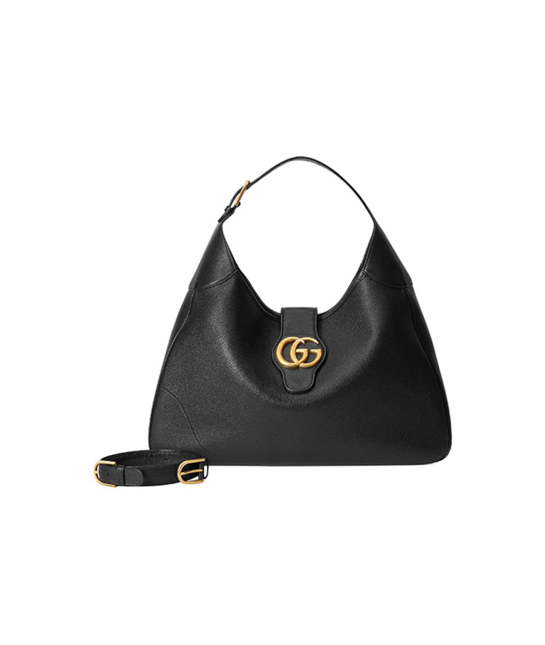 GUCCI Черная кожаная сумка через плечо, фото 2