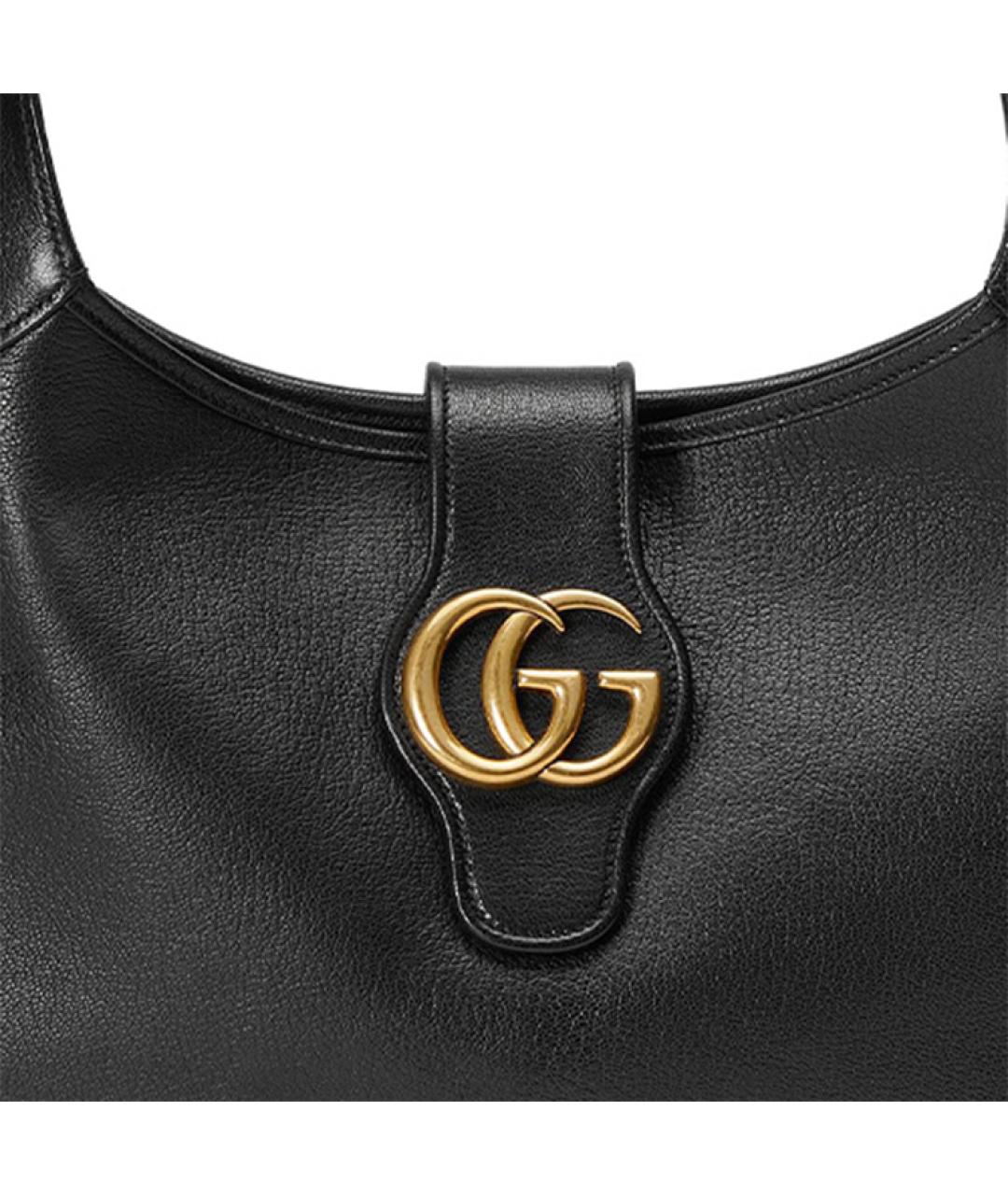 GUCCI Черная кожаная сумка через плечо, фото 9